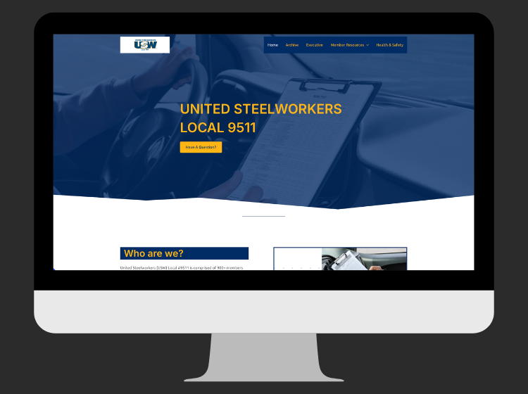 Picture of Unites Steelworkers Local 9511 website home page