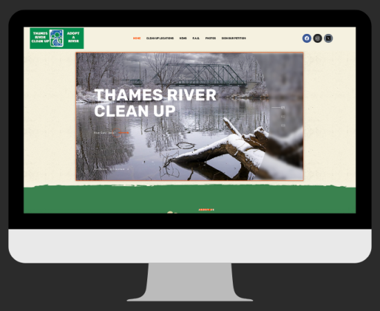 Thames River Cleanup - Non Profit Picture of Thames River Cleanup website home page